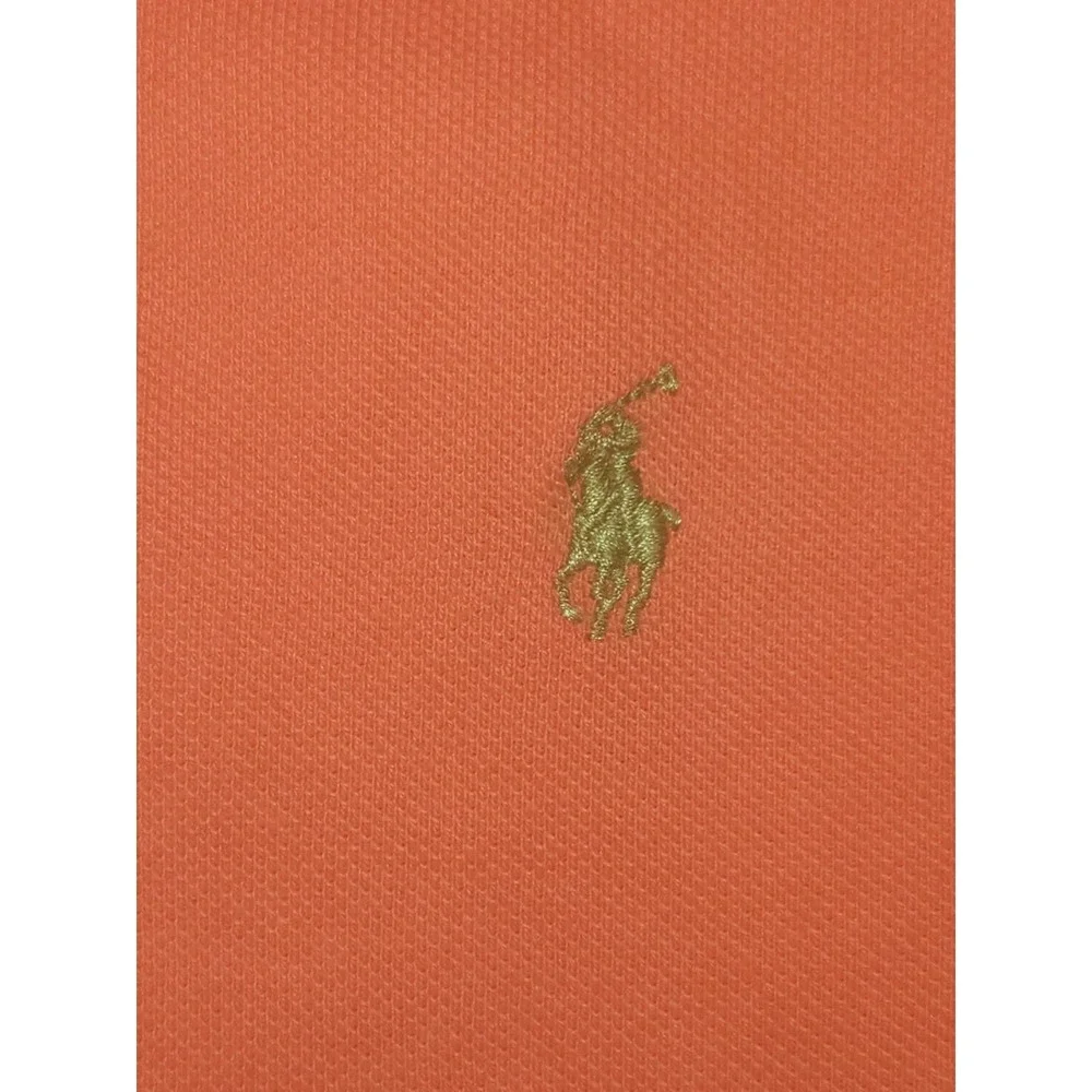 Orange Ralph Lauren Polo Short Sleeve Shirt. Boys 16/18 Large. Teen Or Mens